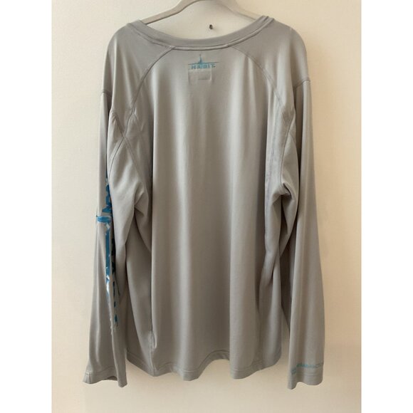 Habit Mens Long Sleeve Solar-Factor Shirt XL Gray Polyester - Picture 5 of 6